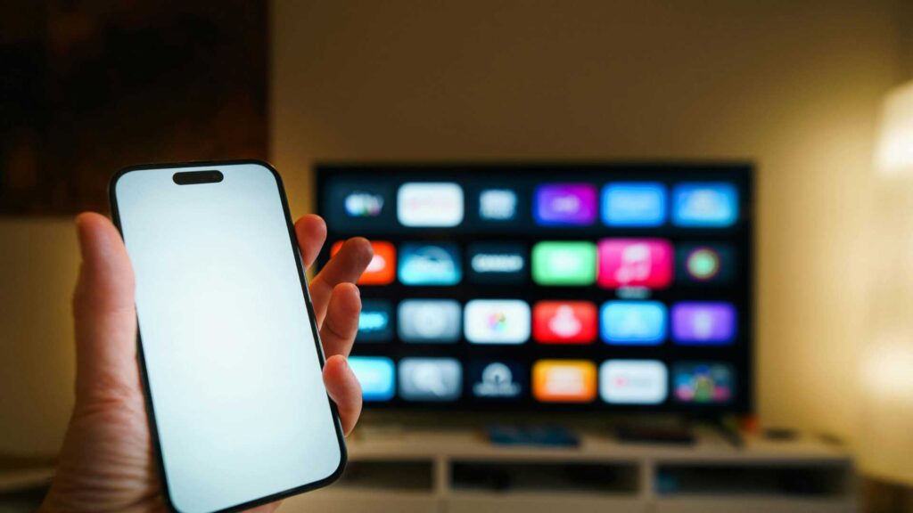 TV and phone screen